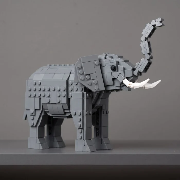 A Brickture brick-built elephant